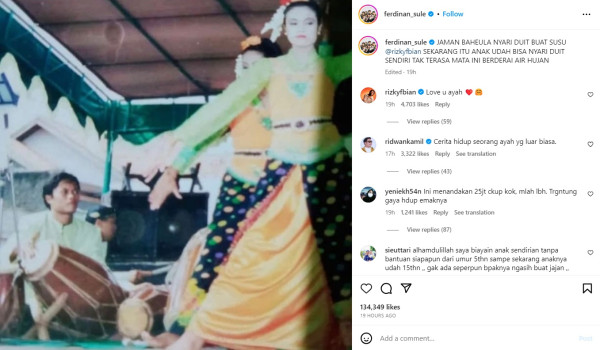 Sule Kenang Nabuh Gendang demi Beli Susu Rizky Febian, Nathalie Holscher Disindir Tak Bersyukur