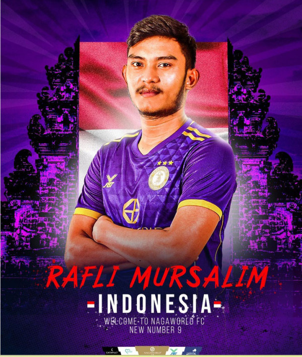 Resmi Pindah ke Liga Kamboja, Rafli Mursalim Pakai Nomor 9 di Nagaworld FC