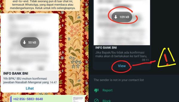 Modus Baru Pencurian Data di WhatsApp, Gantikan File APK dengan Tombol View