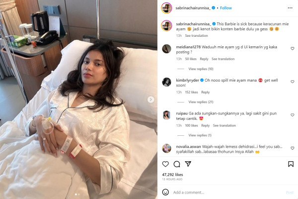 Sabrina Chairunnisa Istri Deddy Corbuzier Tumbang Gegara Keracunan Mi Ayam