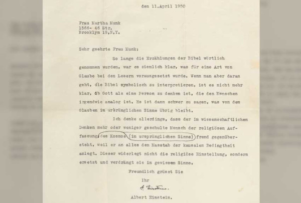 Surat Albert Einstein kepada Guru Agama Istri Seorang Rabi Terjual Rp1,8 Miliar