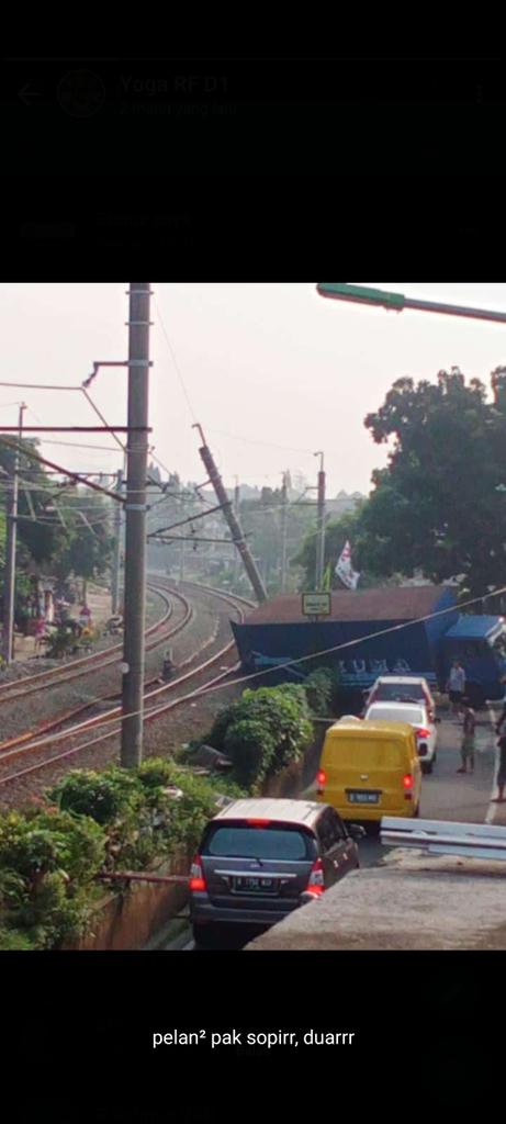 7 Perjalanan KRL Kena Imbas usai Truk Tabrak Tiang LAA di Lintas Pondok Ranji-Kebayoran
