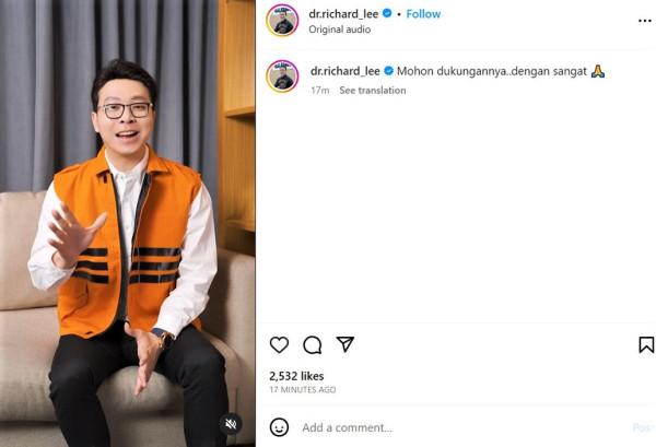 Tergoda Omzet dan Promo Menarik, dr. Richard Lee Pindah Lapak Streaming ke Shopee Live