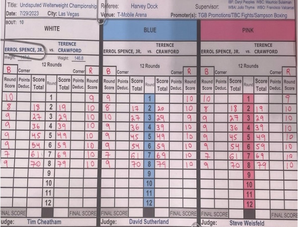 Errol Spence Jr Sempat Kalahkan Terence Crawford dalam Pengumpulan Skor