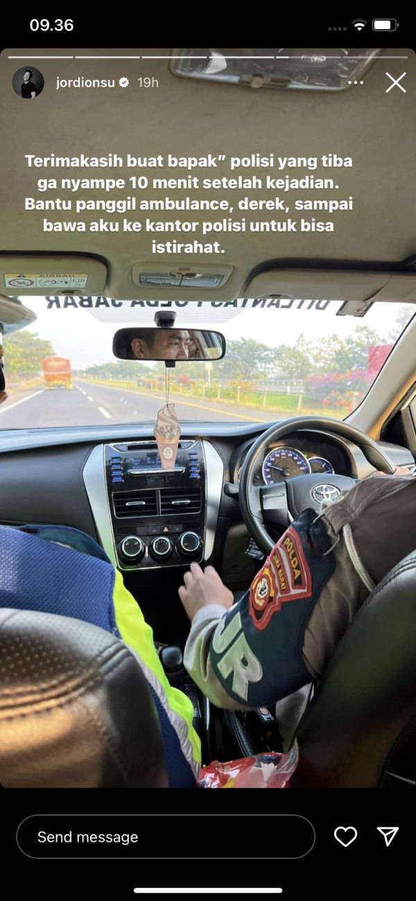 Jordi Onsu Kecelakaan Mobil di Tol Cipali, Alami Pecah Ban hingga Tabrak Pembatas Jalan