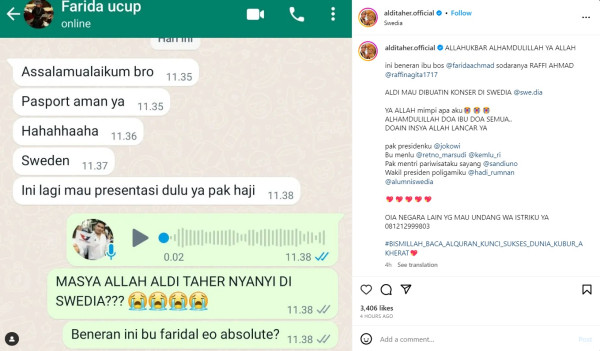 Heboh Aldi Taher Akan Gelar Konser di Swedia: Mimpi Apa Aku