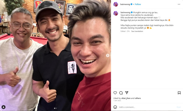 Baim Wong dan Arya Saloka Ternyata Saudara dari Keluarga Ibu