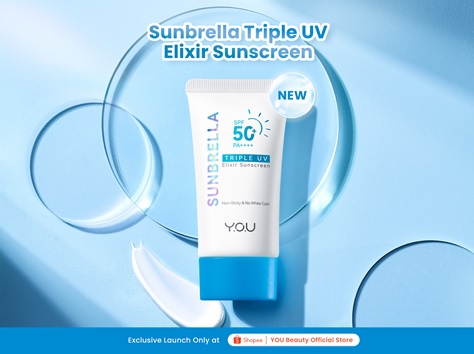 Upgrade Formula Khusus Kulit Berminyak, YOU Luncurkan Sunscreen Sunbrella Triple UV Elixir