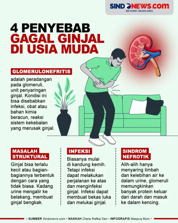 6 Faktor yang Menyebabkan Gagal Ginjal Selain Darah Tinggi