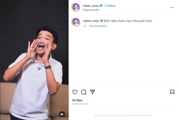 Ingin Rebut Tahta Juara, Ruben Onsu Bertekad Cetak Omzet Terbesar Lampaui Semua Rekor Shopee Live