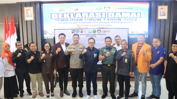 Jaga Kedamaian dan Ketertiban, Semua Parpol di Kota Bogor Deklarasikan Pemilu Damai