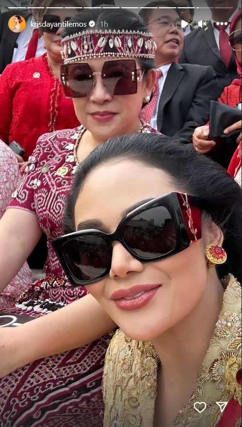 Potret Selfie Krisdayanti dan Puan Maharani di Sidang Tahunan MPR 2023, Kompak Berkacamata