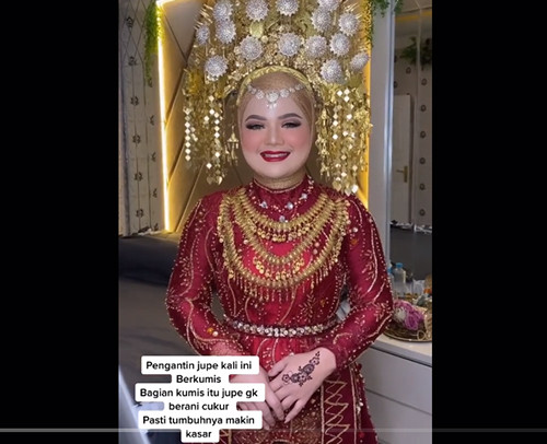 Pengantin Wanita Berkumis Tebal Dirias MUA Jadi Cantik Manglingi, Ternyata Ini Rahasianya