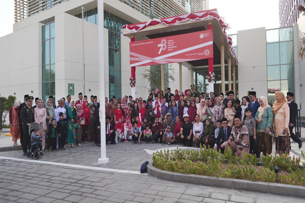 Semarak HUT ke-78 Kemerdekaan Indonesia di UEA, Burj Khalifa Menyala Merah Putih