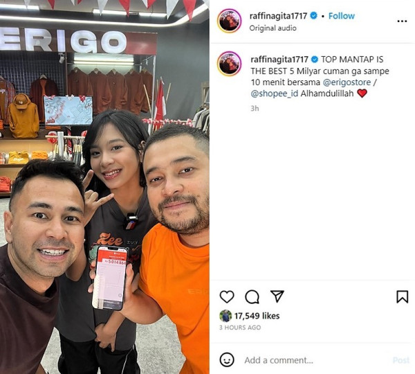 Ramai Fans JKT48, Shopee Live Erigo Rekor Omzet Rp5 Miliar Kurang dari 10 Menit!