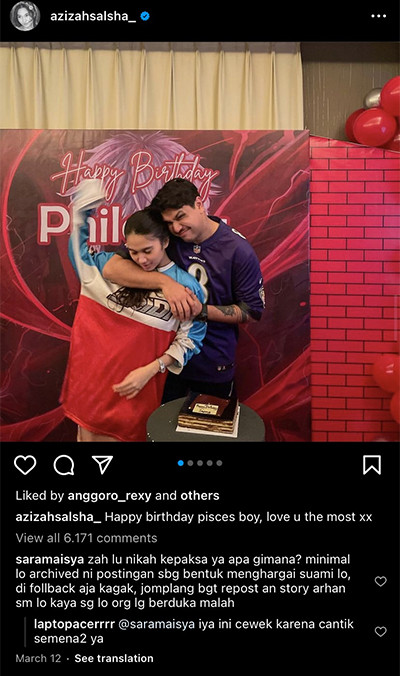 Azizah Salsha Masih Panjang Foto Mantan setelah Jadi Istri Pratama Arhan, Netizen: Hargai Suami
