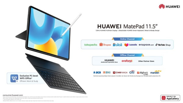 HUAWEI MatePad 11.5 Hadir di Indonesia, Simak Sederet Keunggulan Tablet ala Laptop Ini di Sini