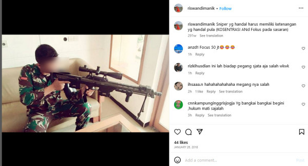 Pemuda Aceh Tewas Dianiaya Oknum Paspampres, IG Riswandimanik Digeruduk Netizen dengan Ragam Umpatan