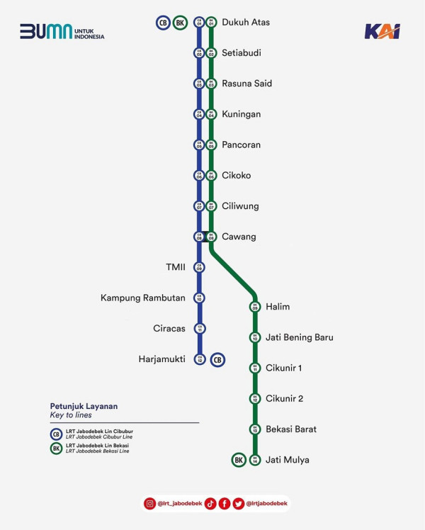 Peta Rute dan Stasiun Lengkap LRT Jabodebek, Catat Tarifnya