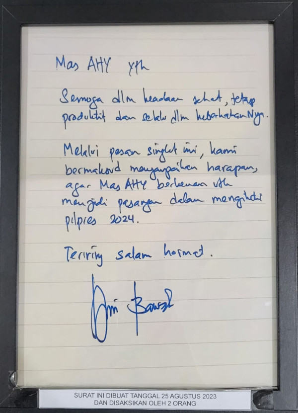 Demokrat Ungkap Deklarasi Anies-AHY Seharusnya Digelar September 2023