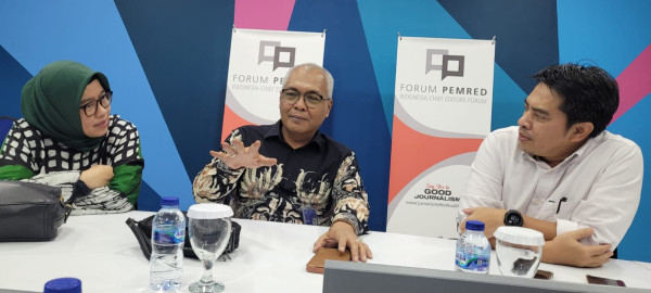 Temui Forum Pemred, Cak Munir Didoakan Sukses di Pemilihan Ketua Umum PWI