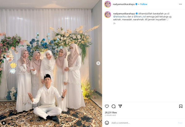Larissa Chou dan Ikram Rosadi Resmi Jadi Suami Istri