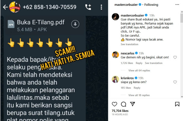 Deddy Corbuzier Nyaris Jadi Korban Penipuan E-Tilang: Nomor Lagi Saya Lacak!