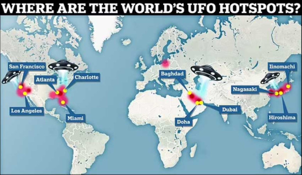 Pentagon Buka Data Lokasi UFO Pernah Muncul, Kota Iinomachi Dapat Julukan Khusus