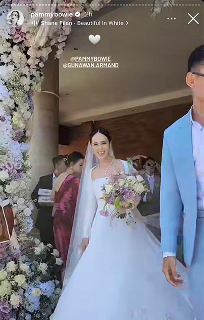 Foto-Foto Pernikahan Pamela Bowie dan Armand Gunawan di Bali