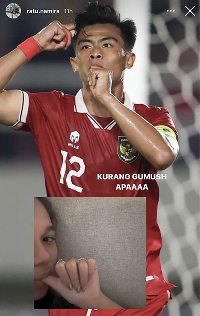 Bikin Baper! Selebrasi Pratama Arhan untuk Azizah Salsha usai Cetak Gol ke Gawang Taiwan