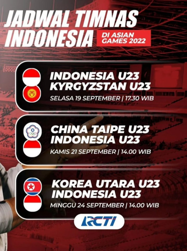 Jadwal Lengkap Pertandingan Timnas Indonesia U-23 di Asian Games 2022
