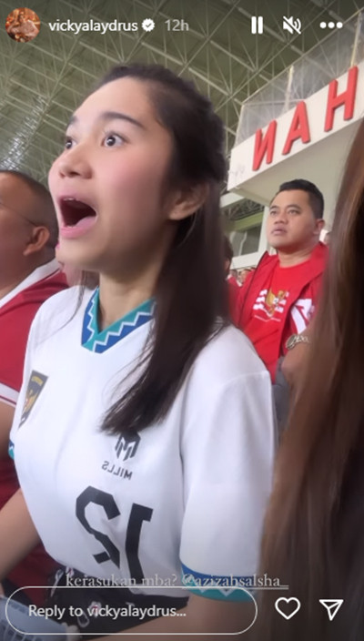 Begini Hebohnya Azizah Salsha saat Nonton Aksi Pratama Arhan di Piala Asia U-23