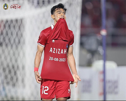 3 Selebrasi Pratama Arhan untuk Azizah Salsha di Piala Asia U-23, Netizen Ikut Salah Tingkah
