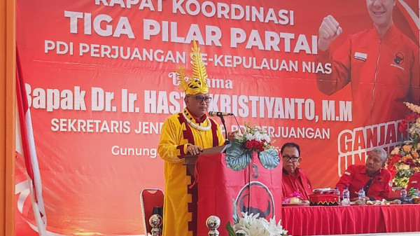 Konsolidasi di Nias, Sekjen PDIP Minta Kader Bergotong Royong Menangkan Ganjar Pranowo