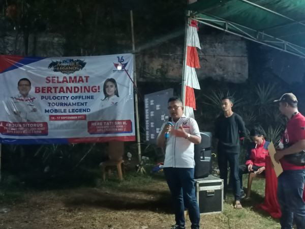 Bacaleg Perindo Tati Sri dan Arjun Sitorus Gelar Turnamen Mobile Legend di Kampung Pulo Depok