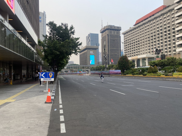 Ada Demo Bela Rempang, Lalu Lintas ke Arah Patung Kuda Dialihkan