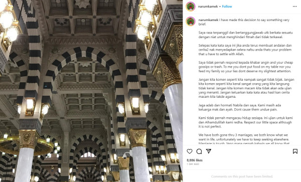 Engku Emran Mantan Suami Laudya Cynthia Bella Umumkan Cerai dengan Noor Nabila