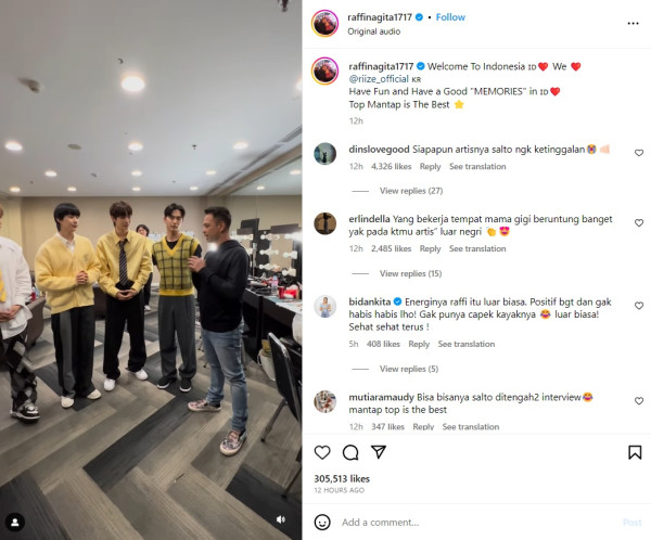 Bertemu RIIZE, Raffi Ahmad Pamer Bersahabat dengan Siwon