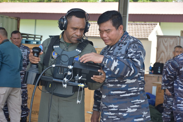 Laksamana Bintang 2 Cek Kemampuan Pesud Drone Puspenerbal untuk Jaga Perbatasan Maritim