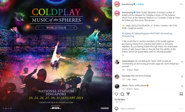 Tiket Tambahan Konser Coldplay di Singapura Dijual Hari Ini, Begini Cara Belinya
