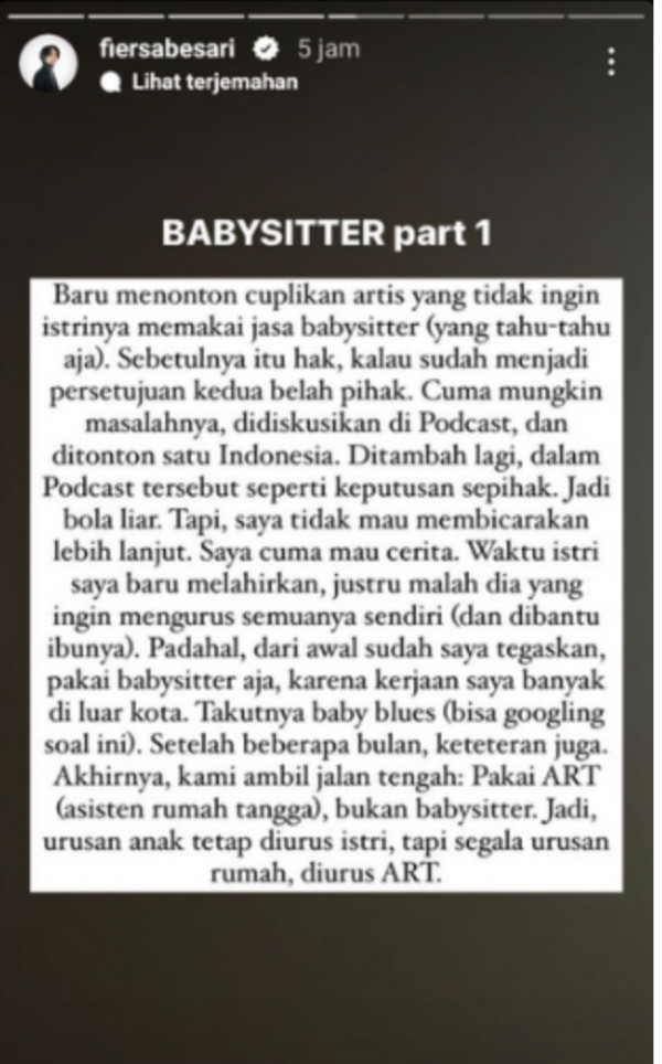 Fiersa Besari Komentari Denny Caknan yang Minta Bella Bonita Urus Anak Sendiri Tanpa Pengasuh