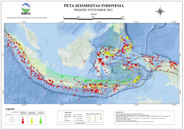 Indonesia Diguncang Gempa 862 Kali Selama September 2023