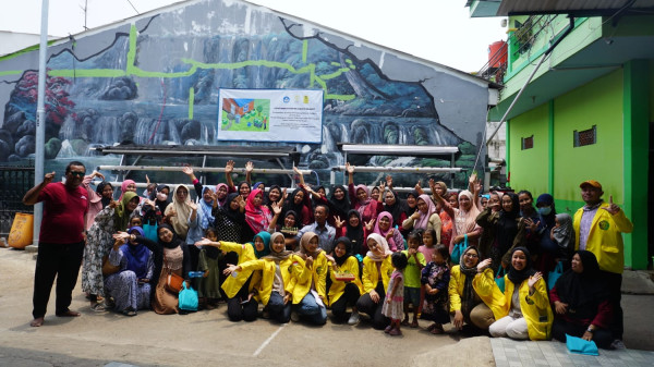 Cegah Stunting, Instalasi Pemanenan Air Hujan dan Edible Garden Hadir di Pesisir Jakarta Utara