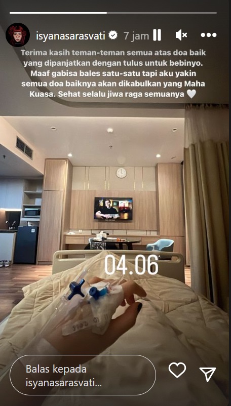 Isyana Sarasvati Masih Dirawat di Rumah Sakit usai Keguguran