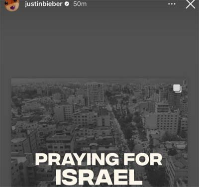 Dukung Israel tapi Eksploitasi Foto Derita Palestina, Justin Bieber Banjir Kritikan