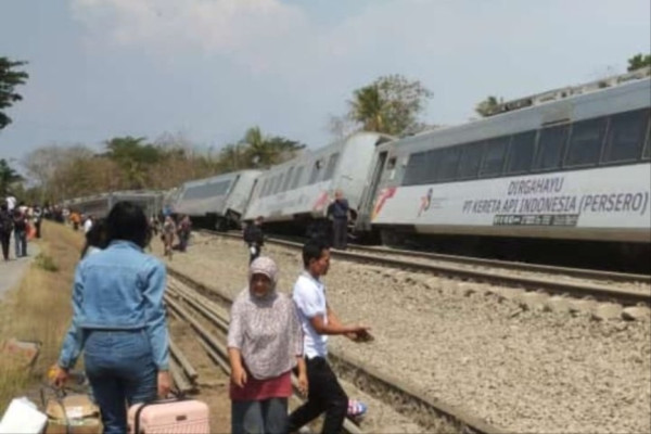 KA Argo Semeru Kecelakaan di Yogyakarta, Begini Penampakannya