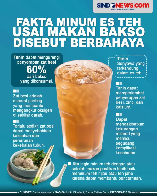 BPOM Ingatkan Efek Samping Minum Es Teh Manis saat Cuaca Panas