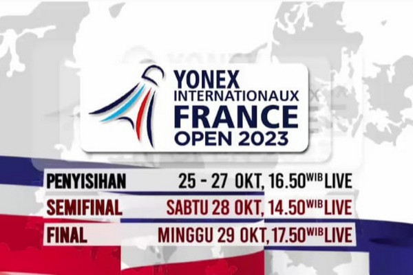 French Open 2023: Indonesia Siap Dominasi Babak 16 Besar dengan 12 Wakil Terbaik, Live di iNews Hari Ini