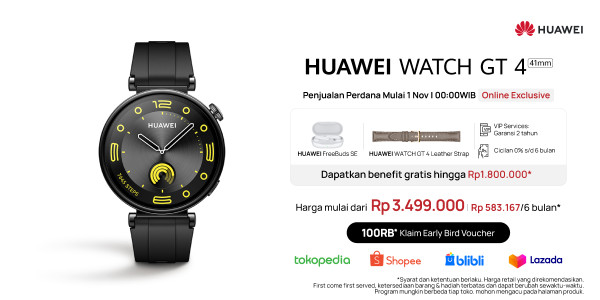 Terjual Lebih dari 10.000 Unit dalam 2 Minggu, HUAWEI WATCH GT 4 Jadi Smartwatch Stylish Paling Populer di Indonesia
