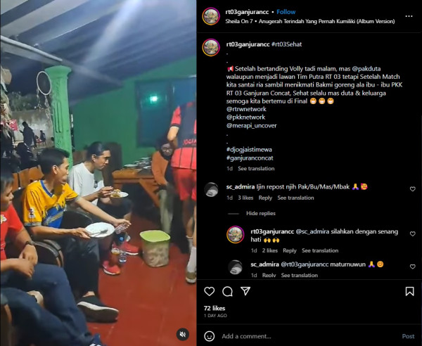 Viral Video Duta Sheila On 7 Makan Bakmi Buatan Ibu-ibu PKK usai Main Voli Bareng Tetangga